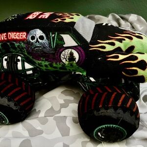 Grave Digger Monster Truck Plush Pillow